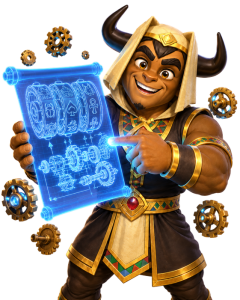 Cleo Team slot design and game mechanics CA